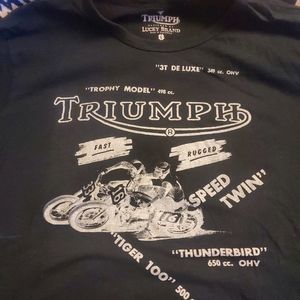 Triumph Motorcycles 2 sided print "Models" Tshirt